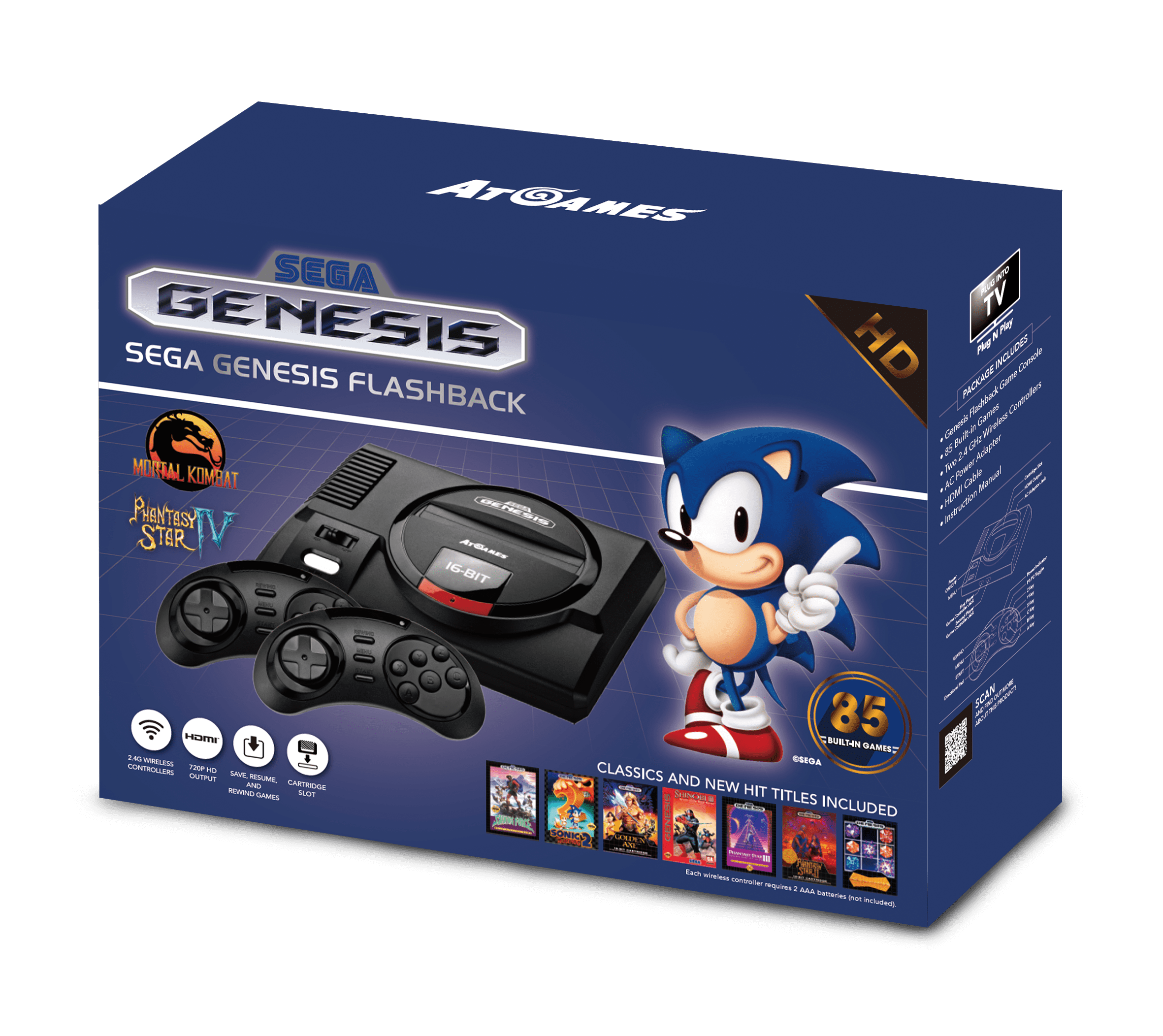 その他 SEGA Genesis Flashback HD 85 Games SEGA Genesis Flashback with 85 Classic Games, Black