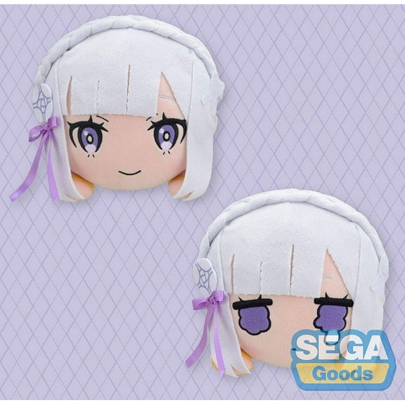 SEGA Re:Zero Starting Life in Another World: Emilia Wind God Nesoberi Lay-Down SP Plush (Set of 2)
