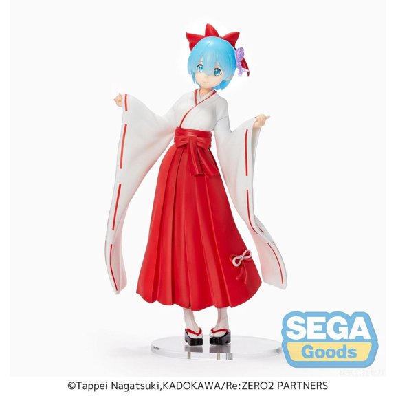 SEGA: Re:Zero Starting Life in Another World - Rem (Shrine Maiden Style) Super Premium Figure