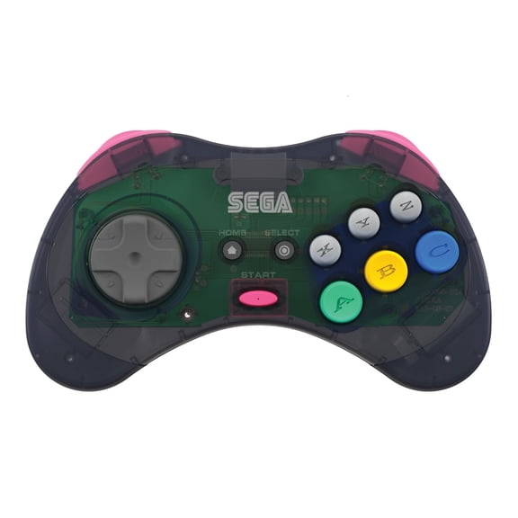 SEGA Saturn Bluetooth Wireless Controller Pad Gamepad for PC Mac Android Switch - Slate Gray