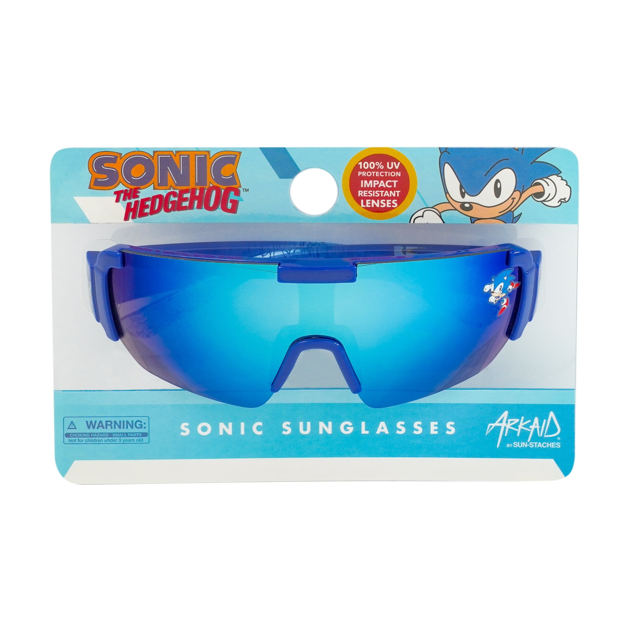 SEGA Sonic Blue Large Lens Frameless Sunglasses for Kids