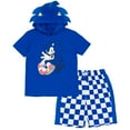 thumbnail image 1 of SEGA Sonic The Hedgehog Big Boys Cosplay T-Shirt and Mesh Shorts Outfit Set Little Kid to Big Kid, 1 of 5