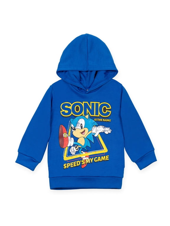 Sonic the Hedgehog Big Boys' Fleece Hoodie Royal Blue