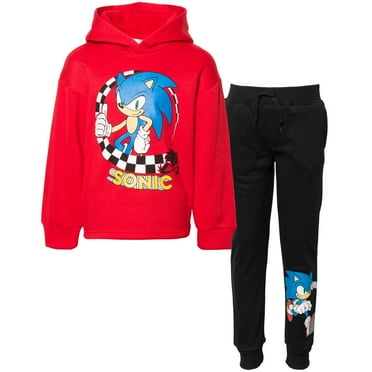 SEGA Sonic The Hedgehog Fleece Pullover Hoodie Pants Outfit Sets (Boy's)