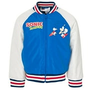 SEGA Sonic The Hedgehog Tails Knuckles Zip Up Varsity Bomber Jacket Little Kid to Big Kid