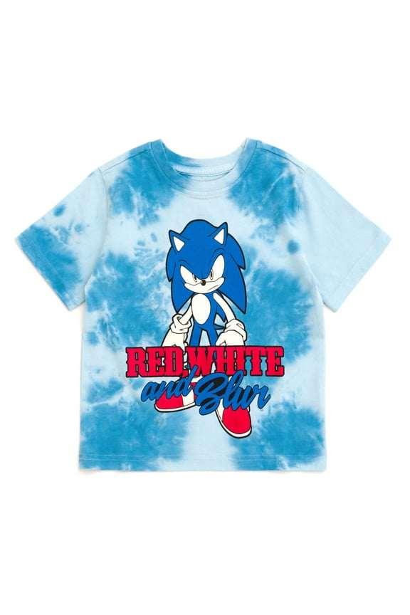 Sonic The Hedgehog July 4th T-Shirt Tie Dye Toddler to Big Kid