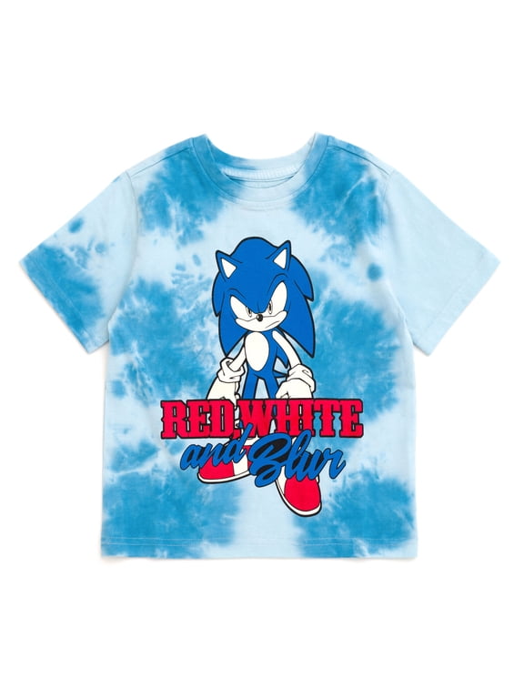Sonic The Hedgehog July 4th T-Shirt Tie Dye Toddler to Big Kid