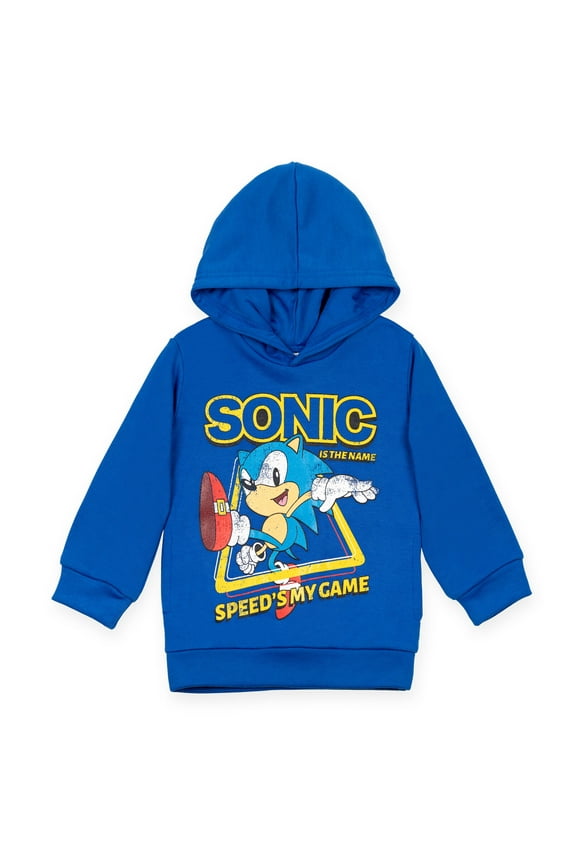 Sonic The Hedgehog Little Boys Fleece Pullover Hoodie Toddler to Big Kid