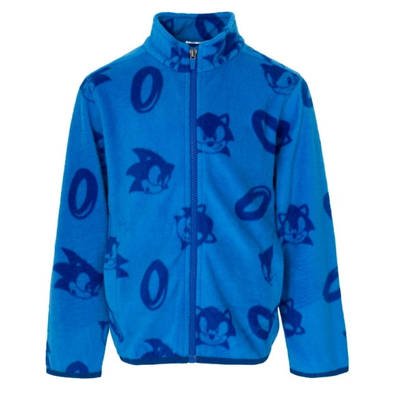 SEGA Sonic The Hedgehog Little Boys Fleece Zip Up Jacket Blue 4