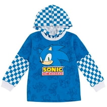 SEGA Sonic The Hedgehog Little Boys Hangdown Long Sleeve T-Shirt Blue 5