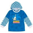 thumbnail image 1 of SEGA Sonic The Hedgehog Little Boys Hangdown Long Sleeve T-Shirt Blue 7-8, 1 of 5