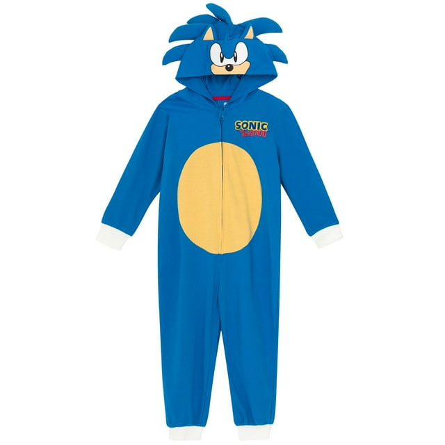 SEGA Sonic The Hedgehog Little Boys Zip Up Cosplay Coverall 4