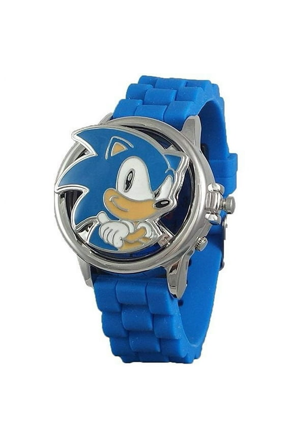 Sonic The Hedgehog Metal Spinner Flip Unisex Child LCD Watch in Blue - SNC4093WM