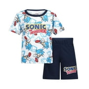 SEGA Sonic The Hedgehog Short Sleeve T-Shirt & Shorts (Boys), 2 Piece Set, Sizes 4T-7