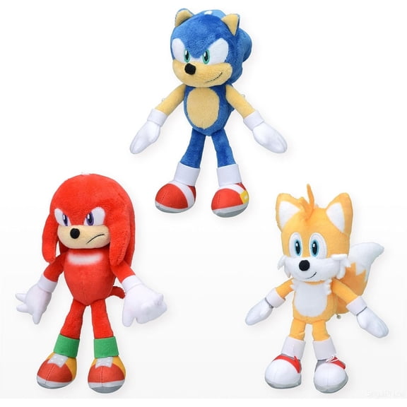 SEGA Sonic The Hedgehog: Sonic, Tails & Knuckles (Set of 3) Plush