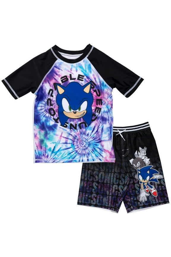 Sonic The Hedgehog Tails Knuckles Athletic Rash Guards (Kids)
