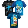 thumbnail image 1 of SEGA Sonic The Hedgehog Tails Knuckles Toddler Boys 3 Pack Athletic T-Shirts Toddler to Big Kid, 1 of 5
