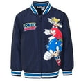 thumbnail image 1 of SEGA Sonic The Hedgehog Tails Knuckles Zip Up Varsity Bomber Jacket Little Kid to Big Kid, 1 of 5