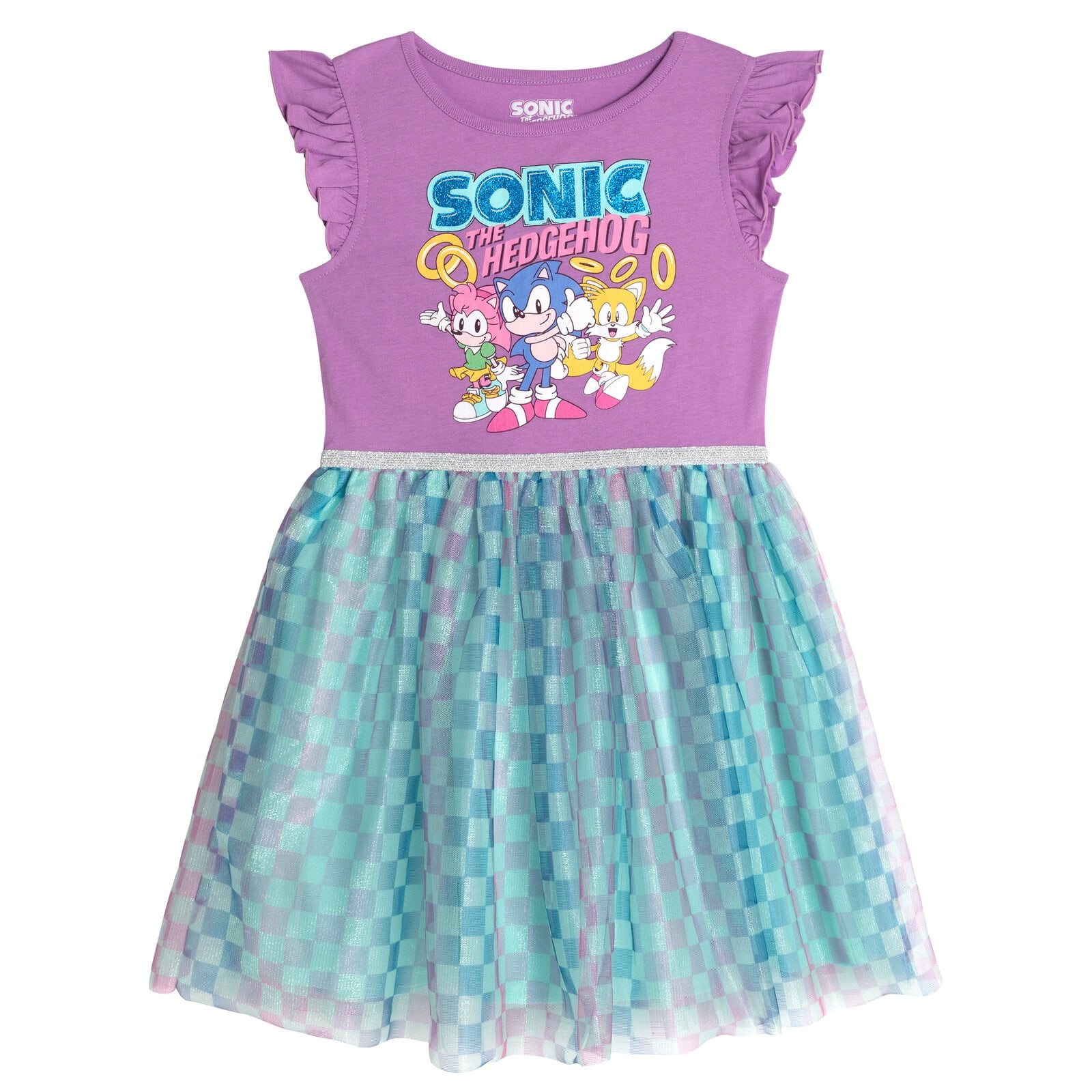 SEGA Sonic The Hedgehog Tails Rosy the Rascal Tutu Pleated Tulle Dress ...