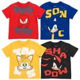 thumbnail image 1 of SEGA Sonic The Hedgehog Tails Shadow Little Boys 4 Pack T-Shirts Little Kid to Big Kid, 1 of 5