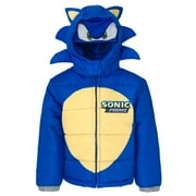 SEGA Sonic The Hedgehog Zip Up Cosplay Puffer Jacket Little Kid to Big Kid