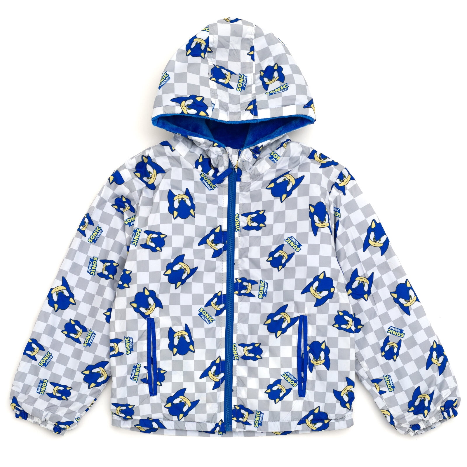 SEGA Sonic The Hedgehog Zip Up Waterproof Rain Jacket Little Kid