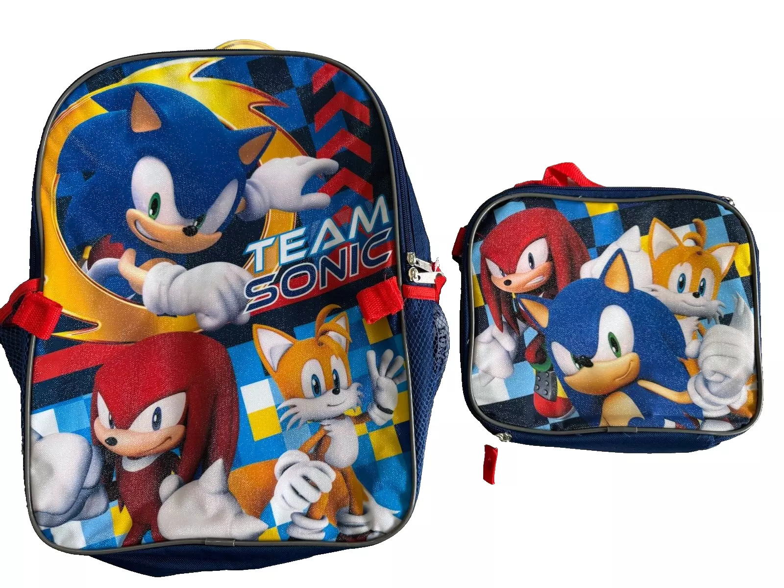 SEGA Sonic the Hedgehog 16" Backpack with Lunch Bag- TEAM SONIC
