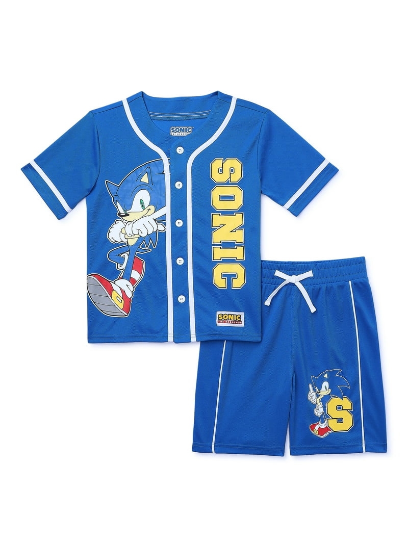 SEGA Sonic the Hedgehog Boys' Baseball Jersey and Shorts Set