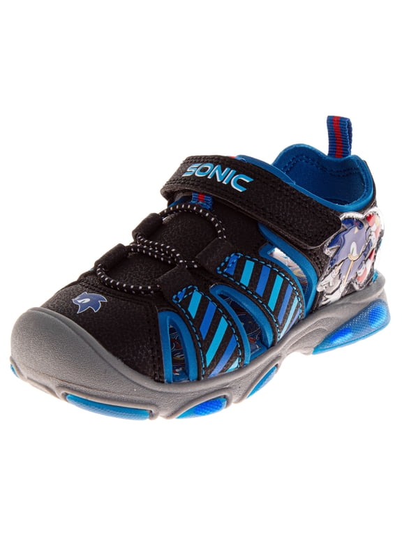 Sonic the Hedgehog Boys Hook and Loop Sport Sandals (Toddlers), blue, Size: 6