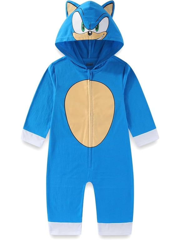 SEGA Sonic the Hedgehog Cosplay Hooded Coverall (Boys), Sizes 3T-8