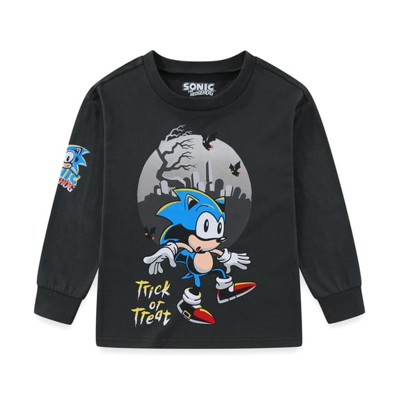 SEGA Sonic the Hedgehog Halloween Crewneck Pullover Sweatshirt (Boys), Sizes 4-8