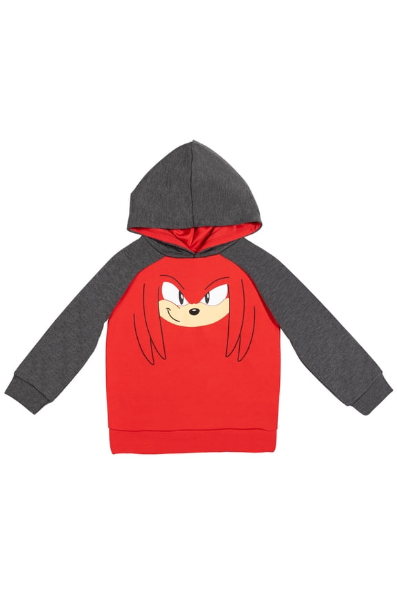 Sonic the Hedgehog Knuckles Little Boys Fleece Pullover Hoodie Little Kid to Big Kid