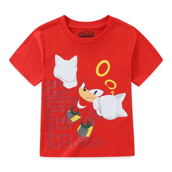 SEGA Sonic the Hedgehog Knuckles Short Sleeve T-Shirt (Boys), Sizes 4-8