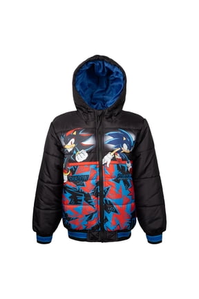 Sonic the Hedgehog Little Boys' Hooded Puffer Jacket Shadow Black
