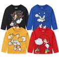 thumbnail image 1 of SEGA Sonic the Hedgehog Long Sleeve Shirt (Boys), 4 Pack, Sizes 4-12, 1 of 9