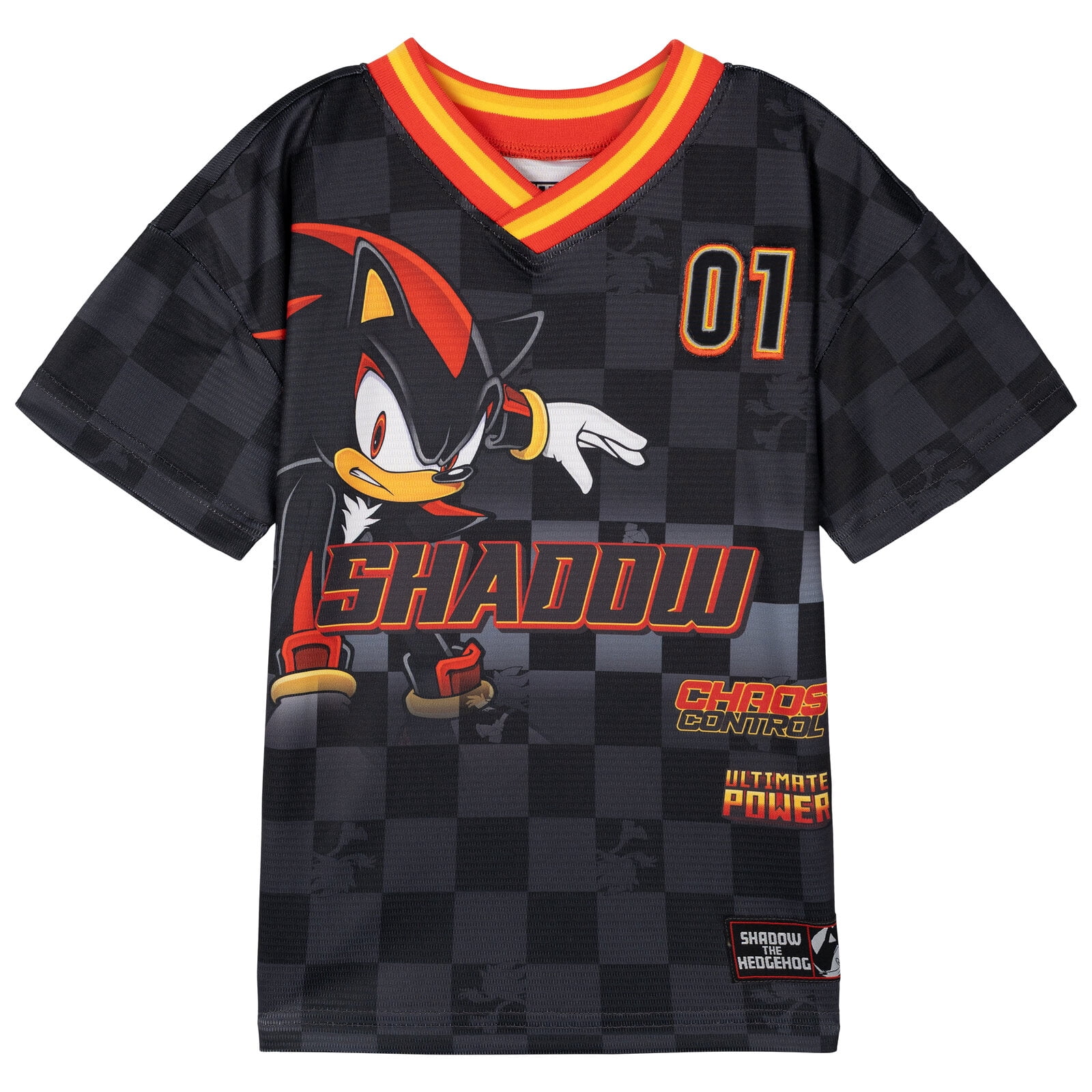 SEGA Sonic the Hedgehog Shadow Mesh Soccer Jersey Athletic T-Shirt ...