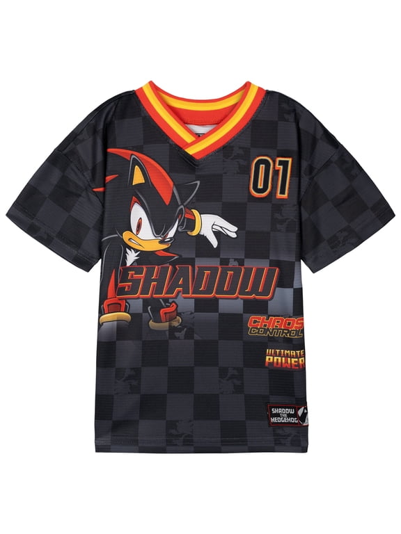 Sonic the Hedgehog Toddler Boys' Short Sleeve Mesh Soccer Jersey Shadow Black