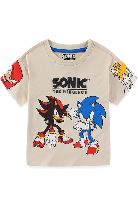 SEGA Sonic the Hedgehog Short Sleeve T-Shirt (Boys), Sizes 4-7