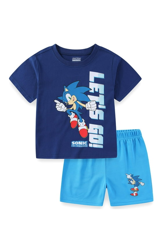 Sonic the Hedgehog Short Sleeve T-Shirt and Short Set (Boys), 2 Piece Set, Sizes 4-7