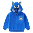 thumbnail image 1 of SEGA Sonic the Hedgehog Zip Up Sherpa Hoodie with Ears (Boys), Sizes 4-12, 1 of 7