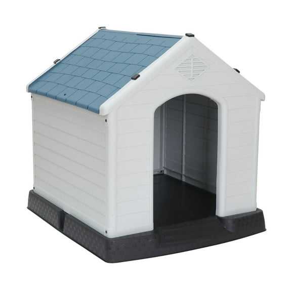 SEGAWE Outdoor Dog House Pet Kennel DogHouse, Water Proof Plastic Small to Medium Sized
