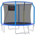 thumbnail image 1 of SEGMART 10ft Trampoline for Kids with Basketball Hoop and Enclosure Net/Ladder,Blue, 1 of 8