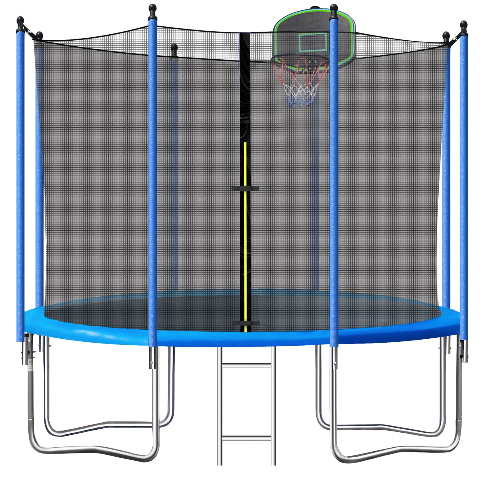 SEGMART 10ft Trampoline for Kids with Basketball Hoop and