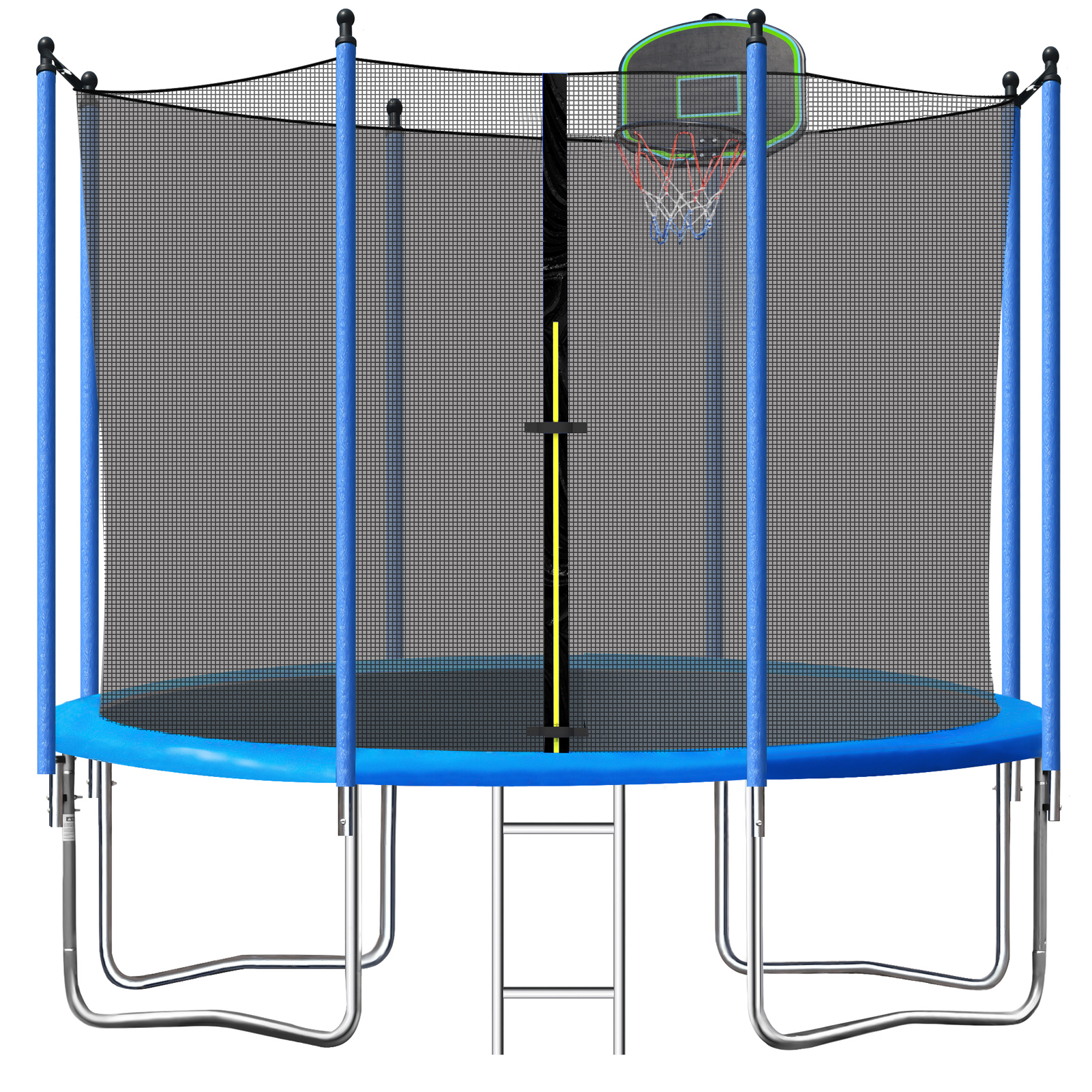 Bounce Pro 14ft Trampoline And Enclosure With Basketball Hoop, Blue