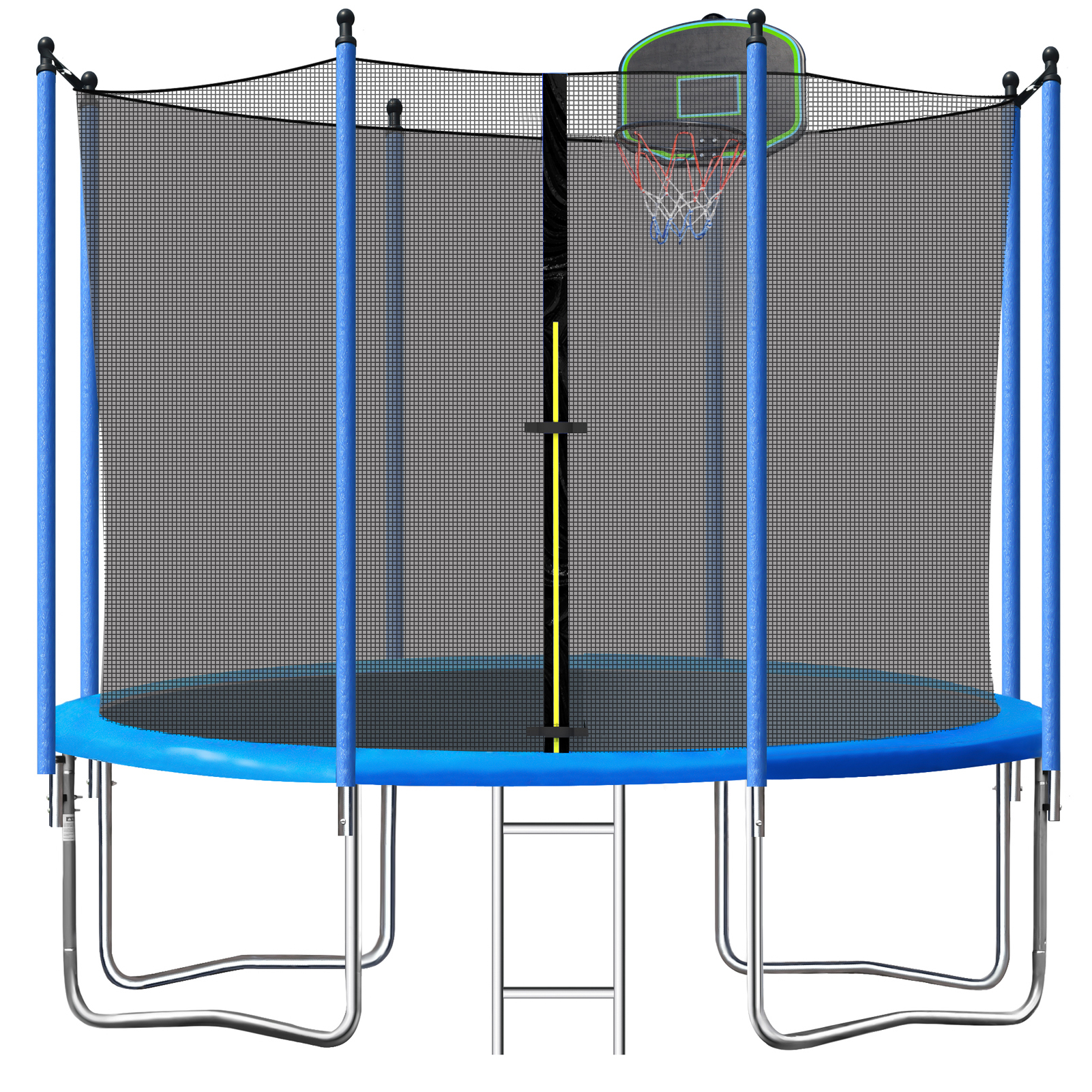 SEGMART 10ft Trampoline for Kids with Basketball Hoop and Enclosure Net/Ladder,Blue - image 1 of 7
