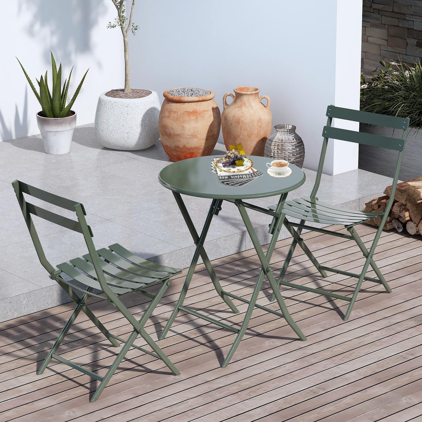 metal garden table & 2 chairs