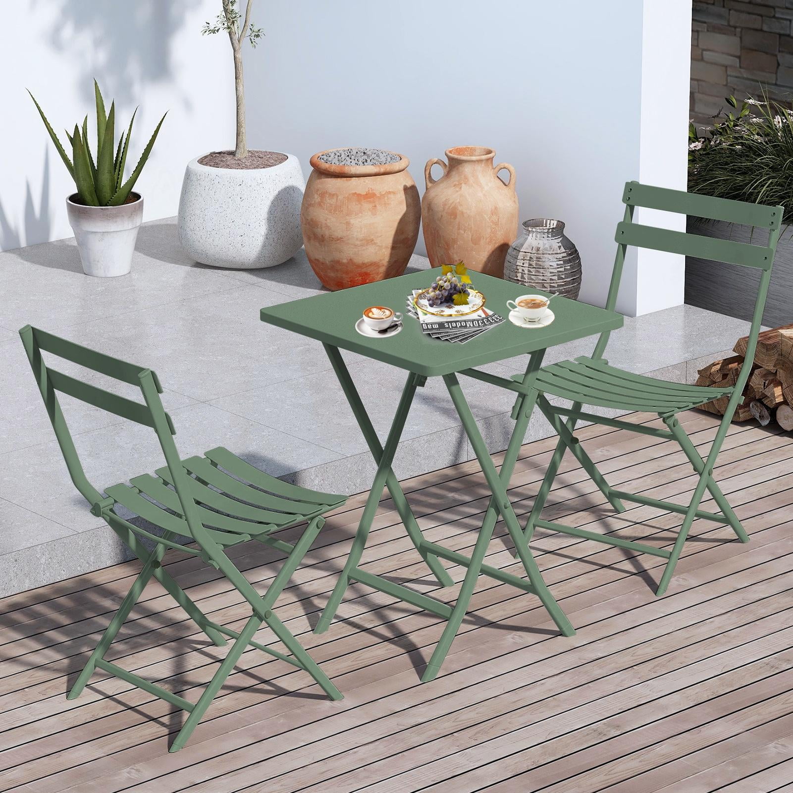 Bistro metal table and chairs discount