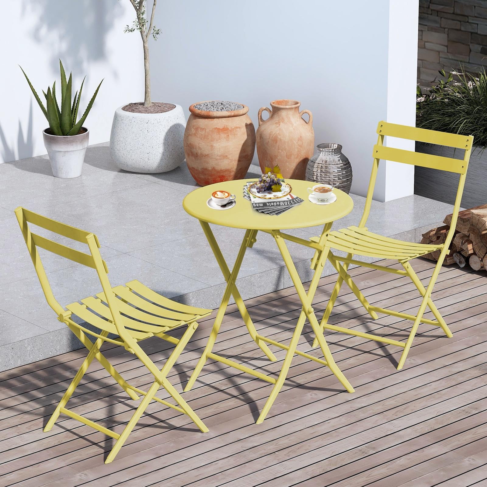 metal 2 chair patio set