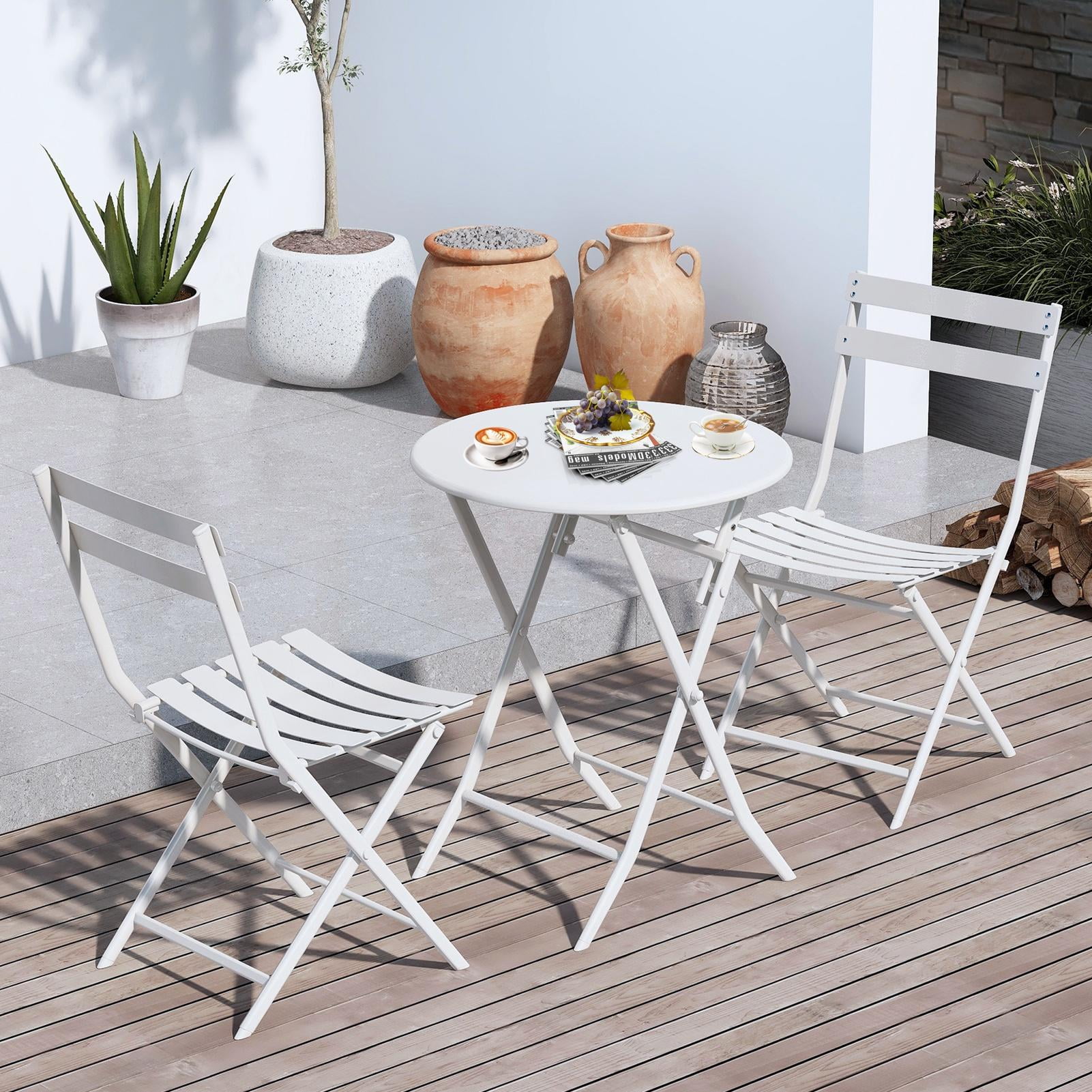 metal 2 chair patio set