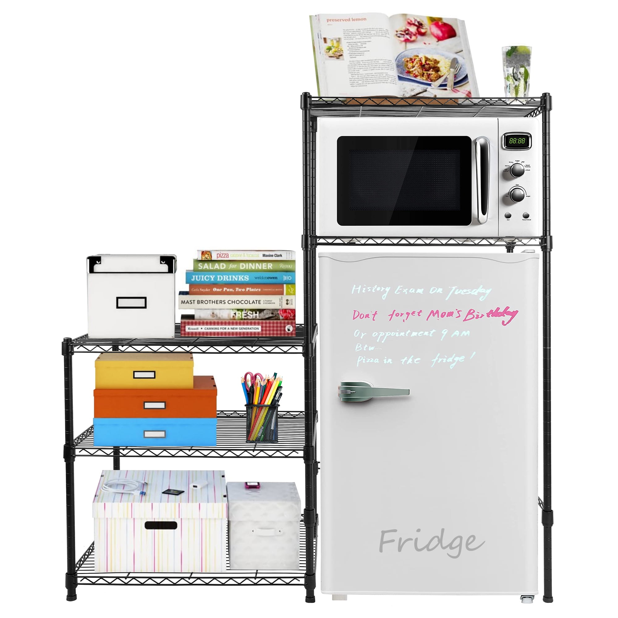 SEGMART 5Tier Metal Storage Shelves for Refrigerator Organization